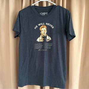 Unisex Chive Tees He Will Never T-shirt Rick Astley size small